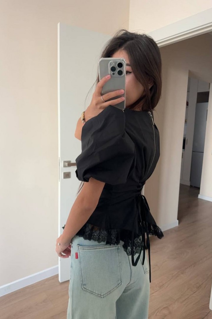 Блузка с объемными рукавами INNA-312A530