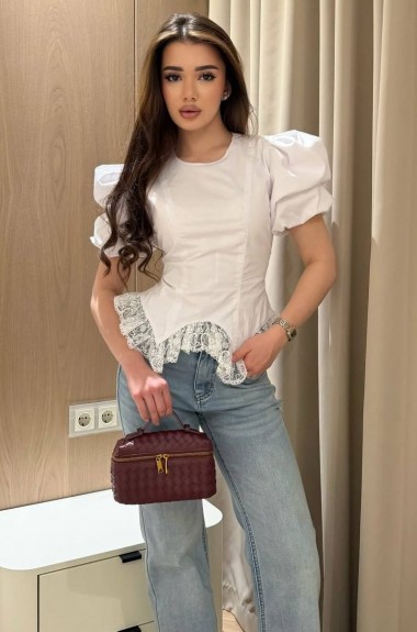 Блузка з об’ємними рукавами INNA-312A530