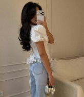 Блузка с объемными рукавами INNA-312A530