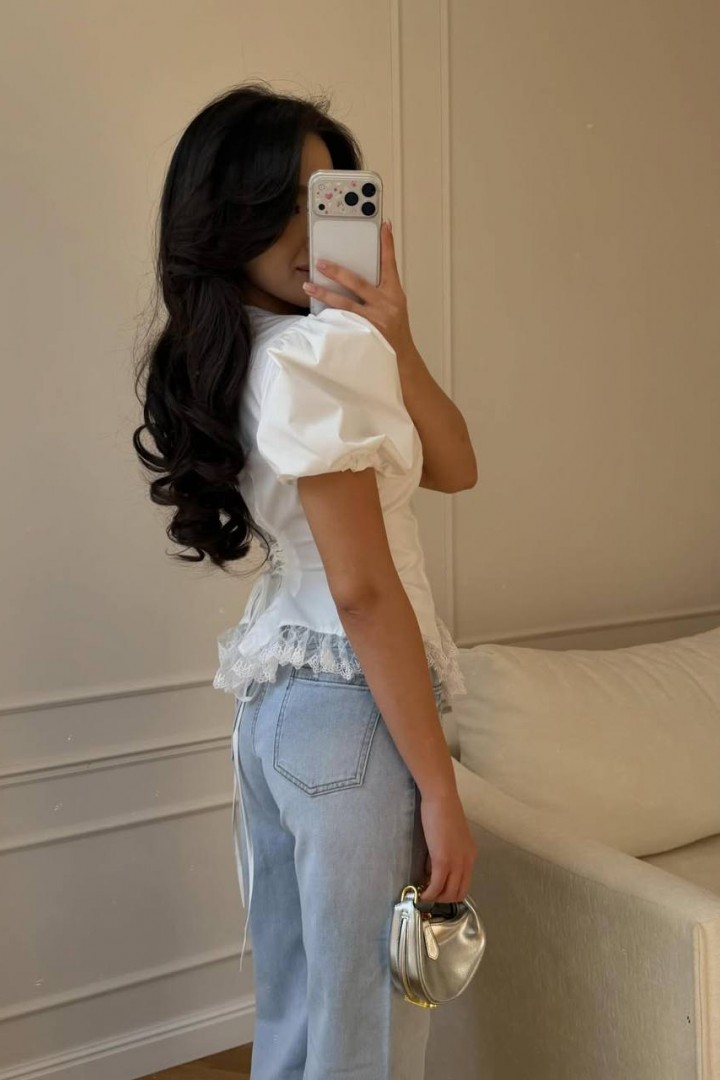 Блузка с объемными рукавами INNA-312A530