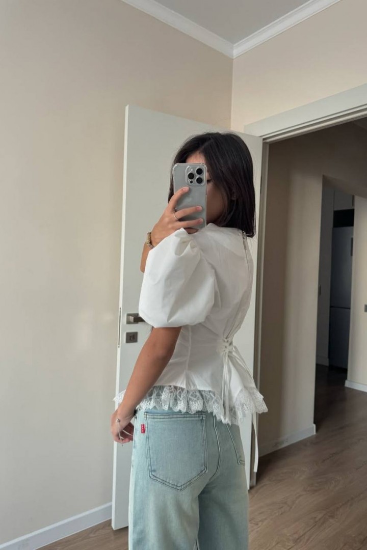 Блузка с объемными рукавами INNA-312A530