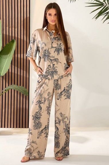 Брючный костюм из шелка  NOB-25022A650