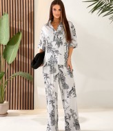 Брючный костюм из шелка  NOB-25022A650