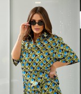 Брючный костюм из шелка  NOB-25022A650