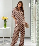 Брючный костюм из шелка  NOB-25022A650