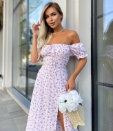 Платье с разрезом на ноге летнее VM-10486A360