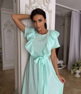 Платье с рюшами на плечах IMMA-216A590