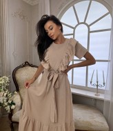 Платье с рюшами на плечах IMMA-216A590