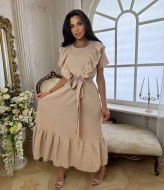 Платье с рюшами на плечах IMMA-216A590