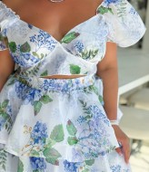 Летний костюм юбка и топ  YM-7084.29A34