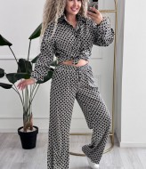 Костюм в пижамном стиле шелковый  SC-6090A670