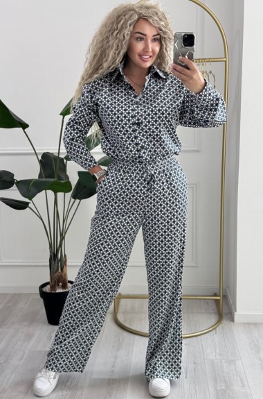 Костюм в пижамном стиле шелковый  SC-6090A670