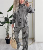 Костюм в пижамном стиле шелковый  SC-6090A670