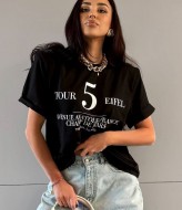 Футболка оверсайз с принтом женская LIB-03A390