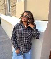 Фланелевая рубашка в клетку женская YBY-884A620