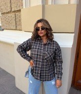 Фланелевая рубашка в клетку женская YBY-884A620