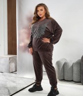 Велюровый костюм со стразами MOV-486A780 Велюровый костюм со стразами MOV-486A780