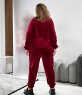 Велюровый костюм со стразами MOV-486A780 Велюровый костюм со стразами MOV-486A780