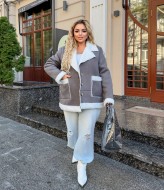 Женская дубленка короткая  VIA-299A920