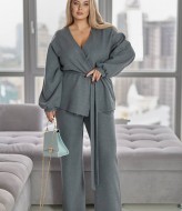 Жіночий костюм жакет на запах і брюки VLT-569A1100