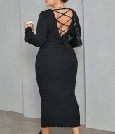 Платье со шнуровкой на спине  INS-339A680