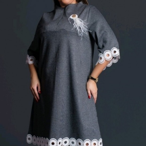 Платье из шерстяного трикотажа NDV-3110