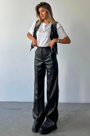 Женские широкие брюки на флисе DMP-A386A290B330