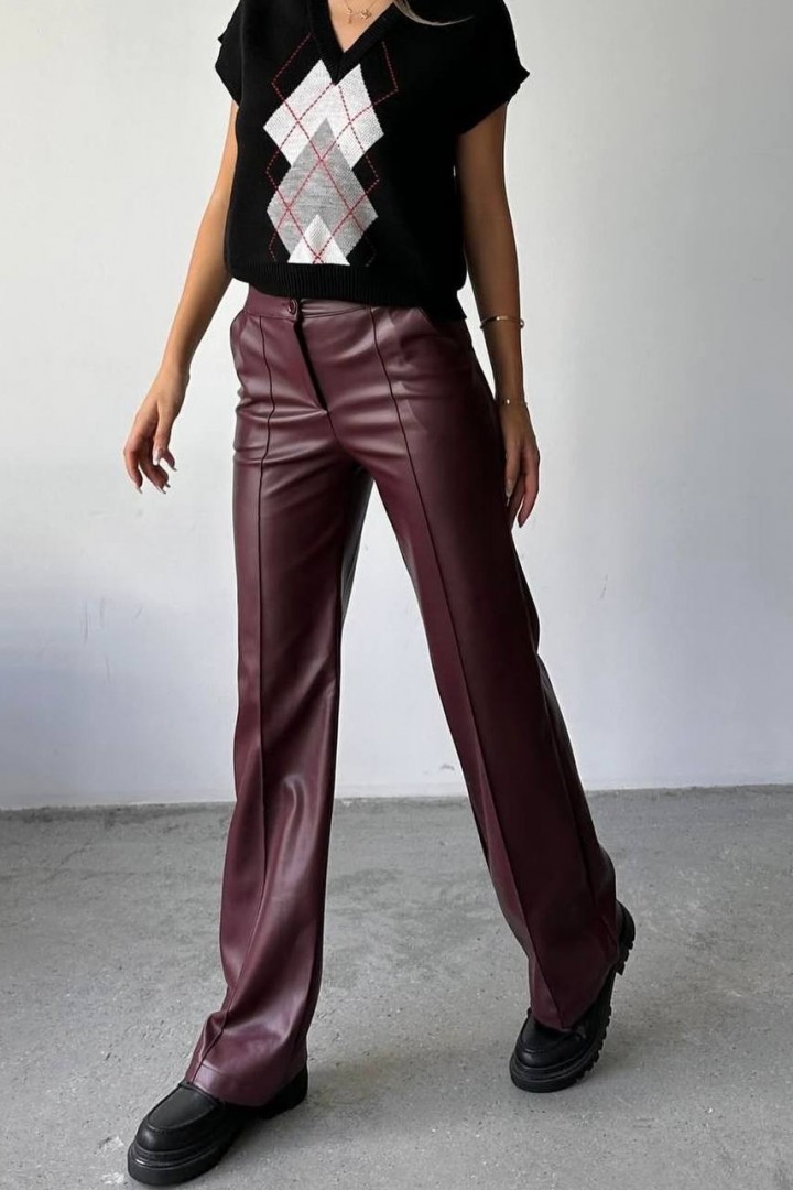 Женские широкие брюки на флисе DMP-A386A290B330