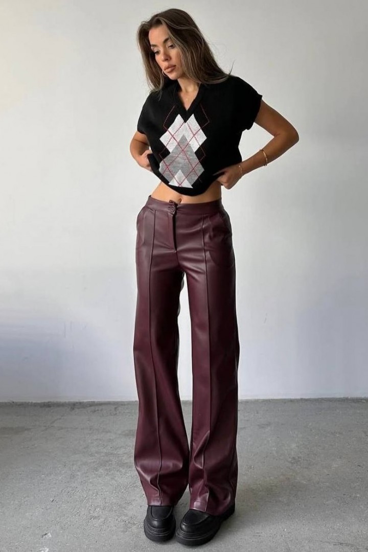 Женские широкие брюки на флисе DMP-A386A290B330