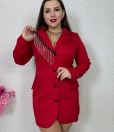 Платье пиджак с бахромой из страз  VK-055A750