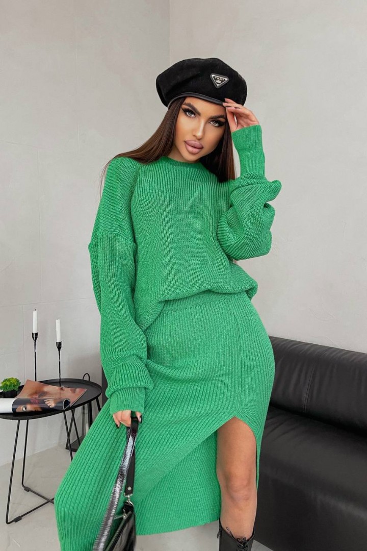 Костюм двойка свитер и юбка IND-5028A760