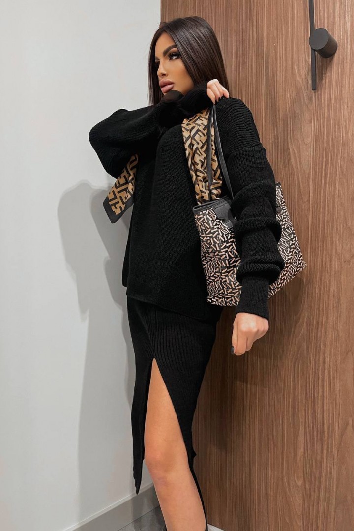 Костюм двойка свитер и юбка IND-5028A760