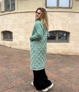 Пальто с вязаными рукавами LIS-0508A1290B1350