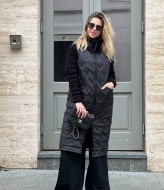 Пальто с вязаными рукавами LIS-0508A1290B1350