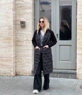 Пальто с вязаными рукавами LIS-0508A1290B1350