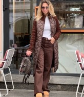 Пальто с вязаными рукавами LIS-0508A1290B1350