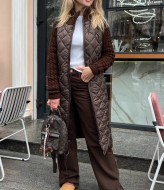 Пальто с вязаными рукавами LIS-0508A1290B1350