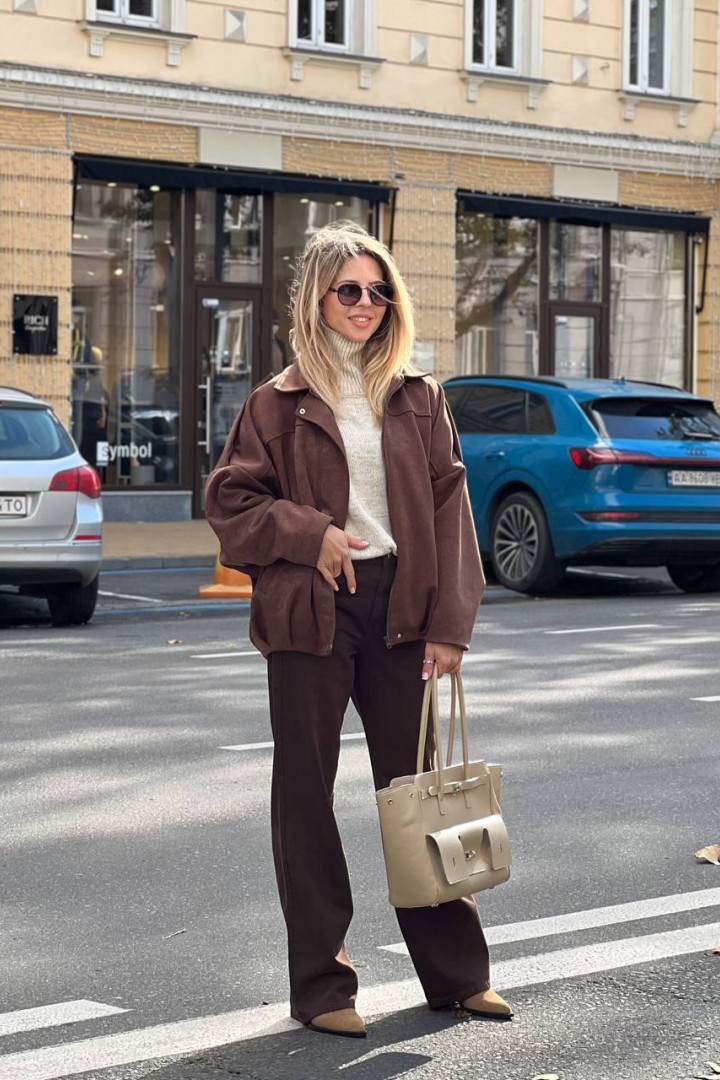 Замшевий бомбер LIS-016.1A1050