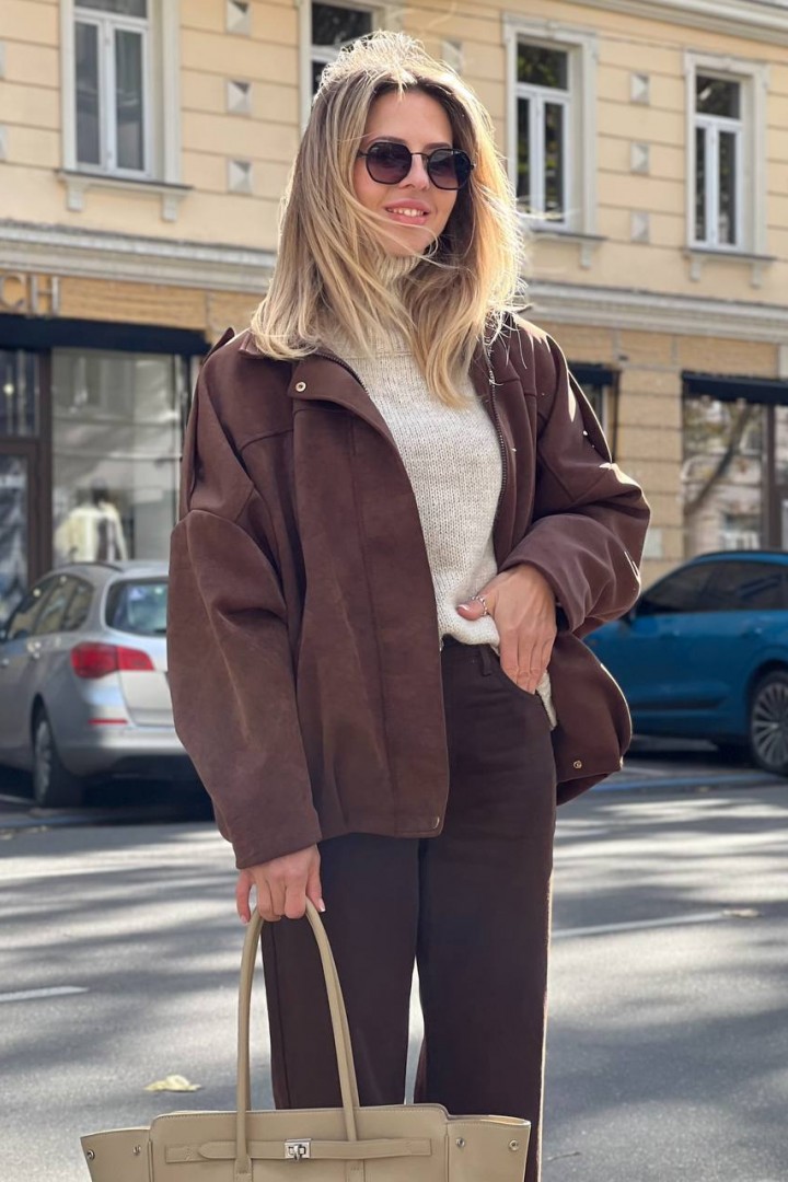 Замшевий бомбер LIS-016.1A1050