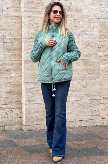 Куртка с вязаными рукавами LIS-1001A1050 Куртка с вязаными рукавами LIS-1001A1050