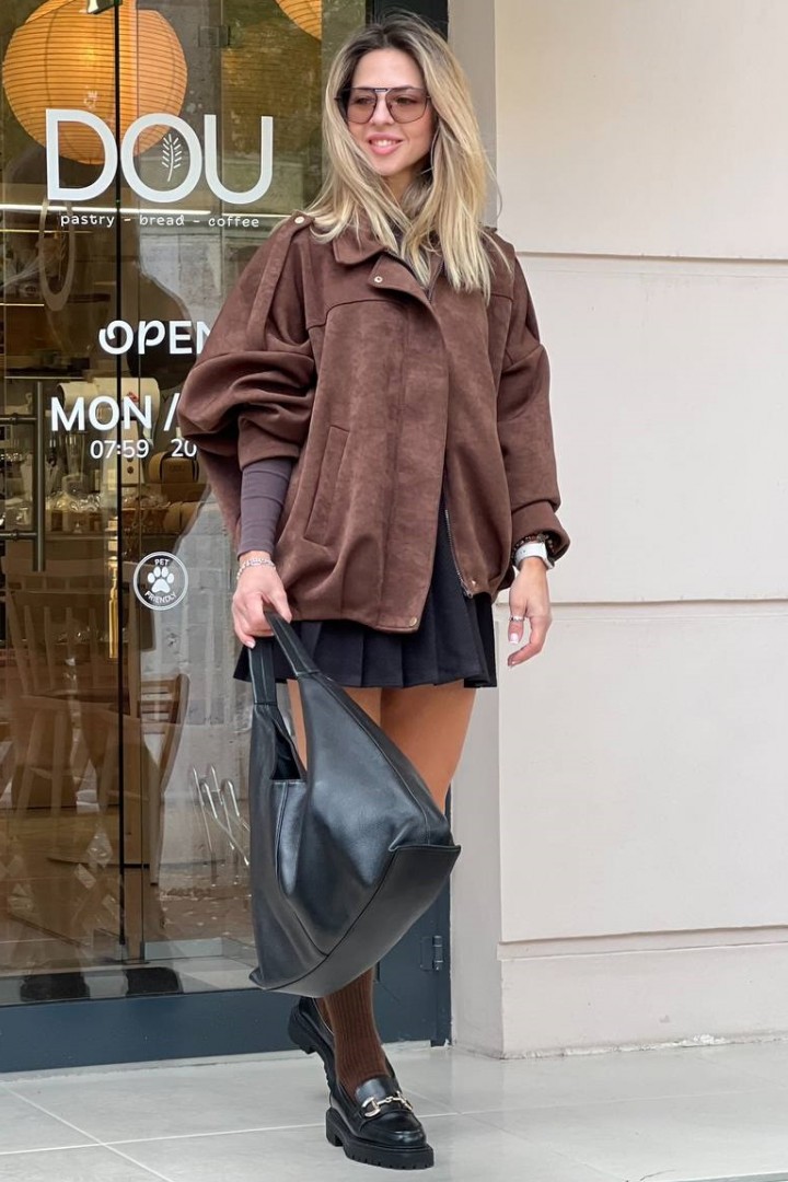 Замшевий бомбер LIS-016.1A1050