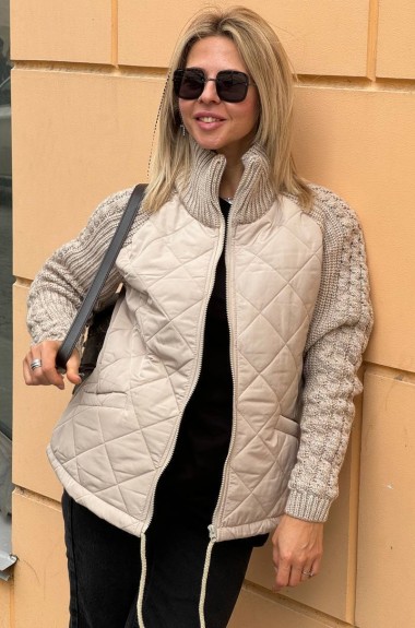 Куртка с вязаными рукавами LIS-1001A1050 Куртка с вязаными рукавами LIS-1001A1050