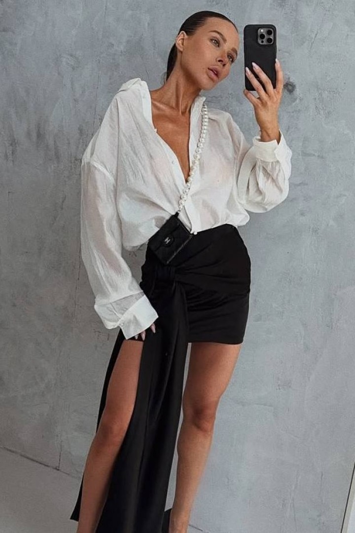 Трендова спідниця  з шлейфом VOL-811A400