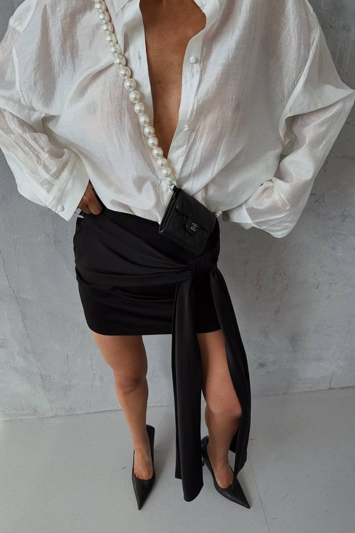 Трендова спідниця  з шлейфом VOL-811A400