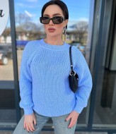 Женский однотонный свитер IND-5018A520