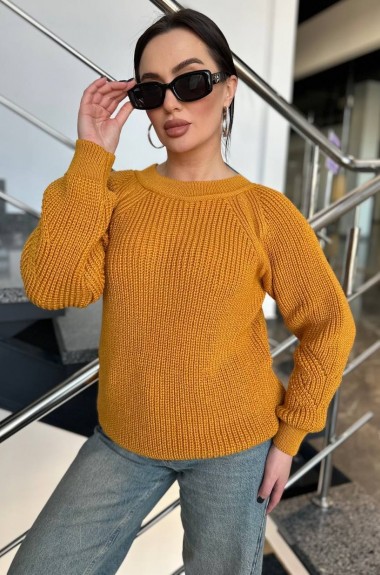 Женский однотонный свитер IND-5018A520