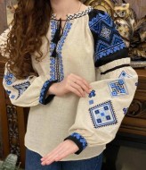 Блуза c вишитими рукавами AMU-5973A840 