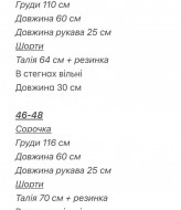 Шовковий костюм сорочка та шорти VOL-760A750