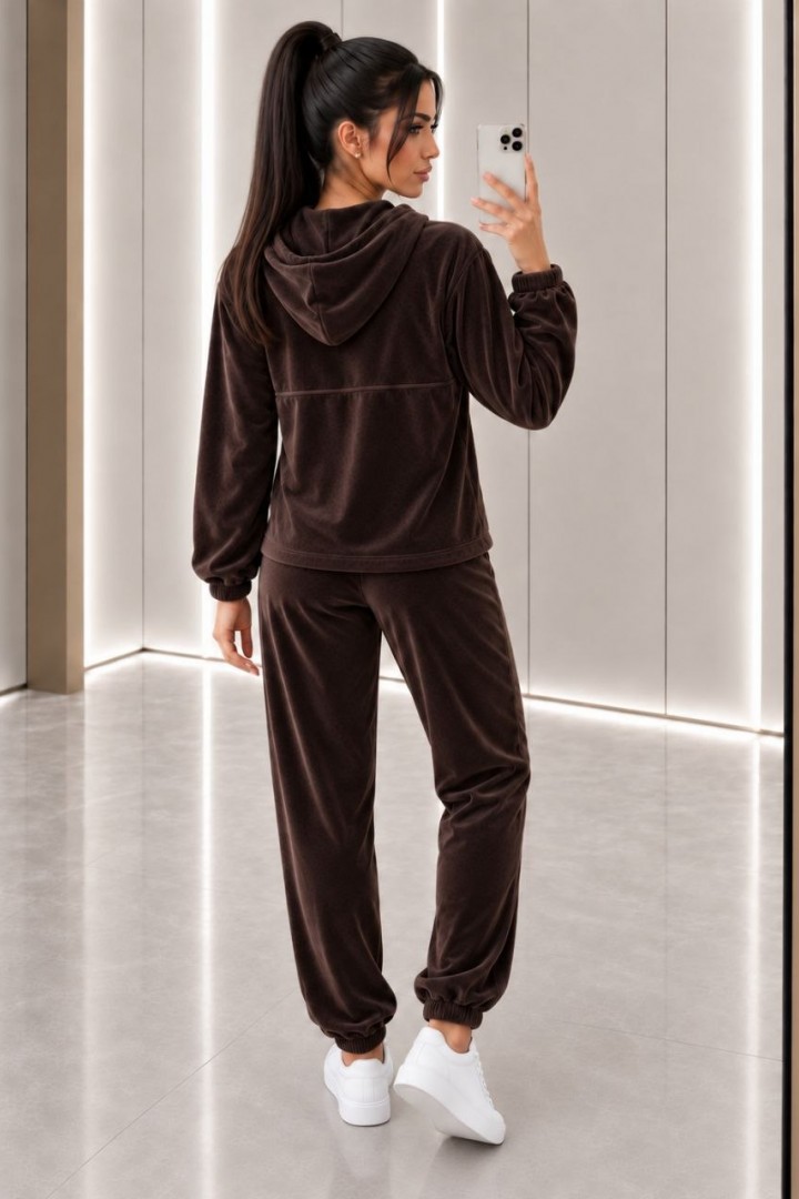 Велюровый костюм с капюшоном KASY-356A699