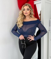 Прозрачное боди с длинным рукавом DAM-235A300